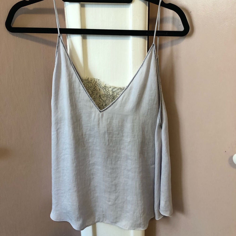 Free people satin lavender spaghetti strap top